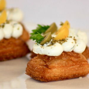 Labneh on Puff Pastry